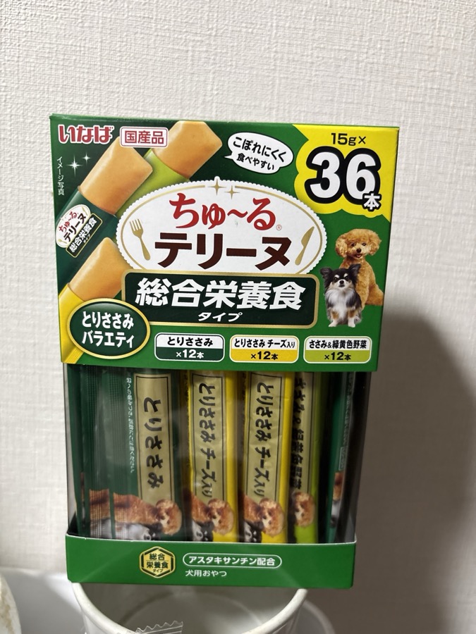 いなば ちゅ〜るテリーヌ 総合栄養食タイプ とりささみバラエティ 15g×36本